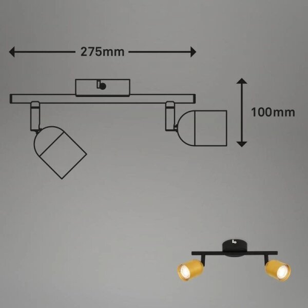 Briloner 2145-027 - Bodové svietidlo 2xGU10/9W/230V
