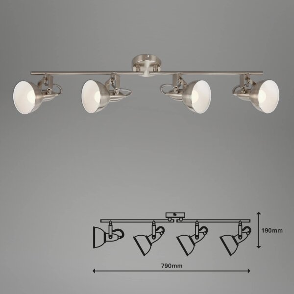 Briloner 2049-042 - Bodové svietidlo 4xE14/40W/230V strieborné