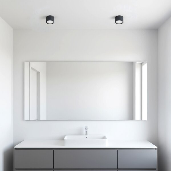 Brilagi - LED Kúpeľňové bodové svietidlo SMOOTH 1xGX53/15W/230V čierne IP65