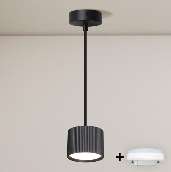Brilagi - LED Závesný luster STRIPY na lane 1xGX53/15W/230V čierny