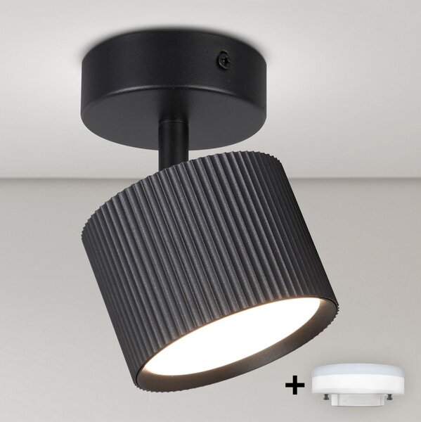 Brilagi - LED Bodové svietidlo STRIPY 1xGX53/15W/230V čierne