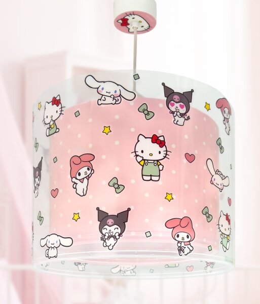 Dalber 41252 - Detský luster HELLO KITTY&FRIENDS 1xE27/15W/230V ružový