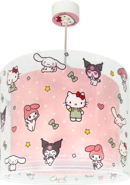 Dalber 41252 - Detský luster HELLO KITTY&FRIENDS 1xE27/15W/230V ružový