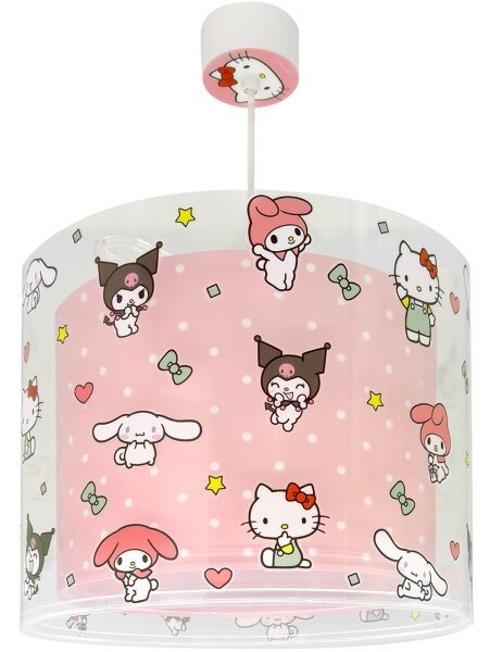 Dalber 41252 - Detský luster HELLO KITTY&FRIENDS 1xE27/15W/230V ružový