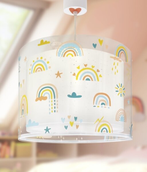 Dalber 41192 - Detský luster RAINBOW 1xE27/15W/230V pestrofarebný