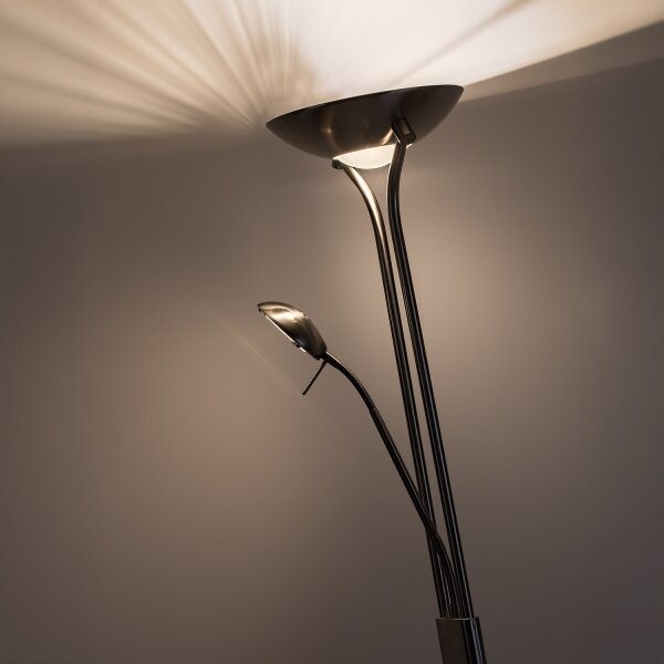 Brilagi - Stmievateľná stojacia lampa SCARLETT 1xR7s/230W/230V+1xG9/40W matný chróm