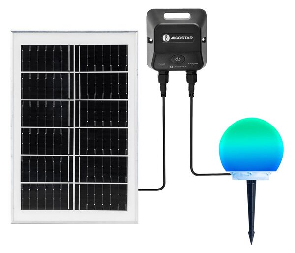 Aigostar-LED RGB stmievateľná vonkajšia lampa MESH 20W/3,7V 4000mAh 2700-6500K IP65 priemer 20 cm