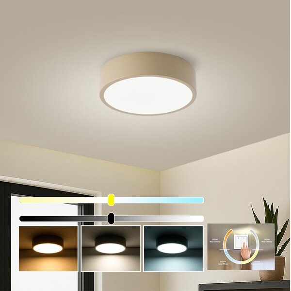 Brilagi - LED stropné svietidlo POOL LED/18W/230V 3000/4000/6000K priemer 20 cm béžové