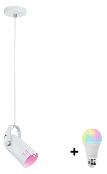 Paulmann 79767 - LED RGBW 1xE27/9W Závesný luster na lanku LAVEA 230V biela