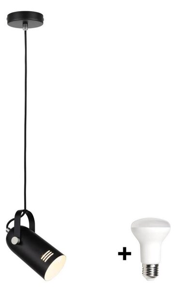 Paulmann 79766 - LED 1xE27/8W Závesné svietidlo na lanku LAVEA 230V čierne