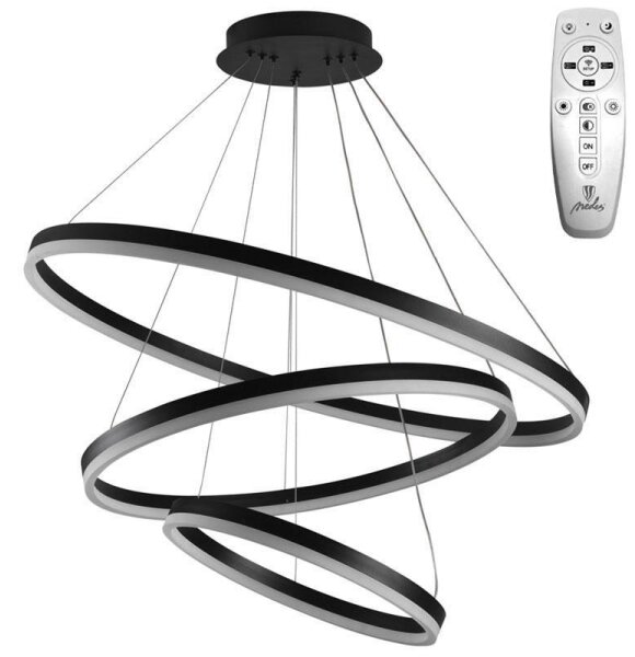 Brilagi -LED Stmievateľný luster na lanku CIRCLE LED/125W/230V 3000-6500K čierna+DO
