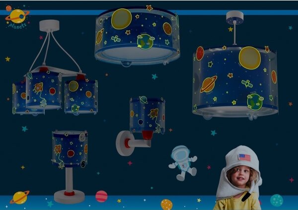 Dalber 41341N - LED detská lampička PLANETS 1xG4/4W/230V modrá