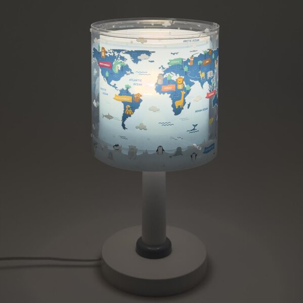 Dalber 40671 - LED Detská lampička WORLD 1xG4/4W/230V modrá
