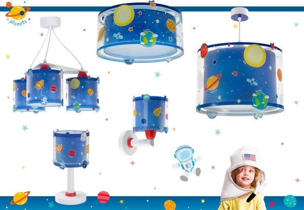 Dalber 41341N - LED detská lampička PLANETS 1xG4/4W/230V modrá