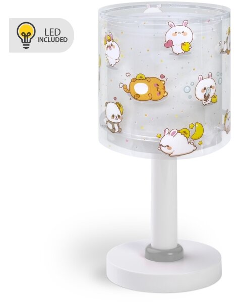 Dalber 41761E - LED detská lampička KAWAII FRIENDS 1xG4/4W/230V sivá