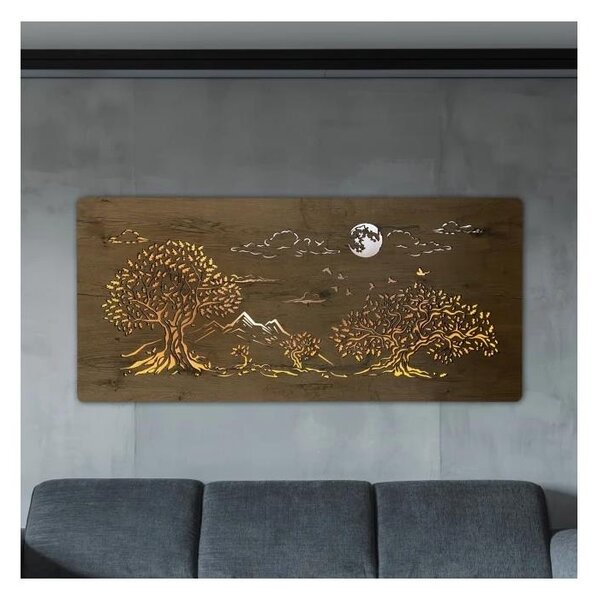 Li-Go 5478/DUB2 - LED stmievateľná nástenná dekorácia LED/24W/230V 130x60 cm dub