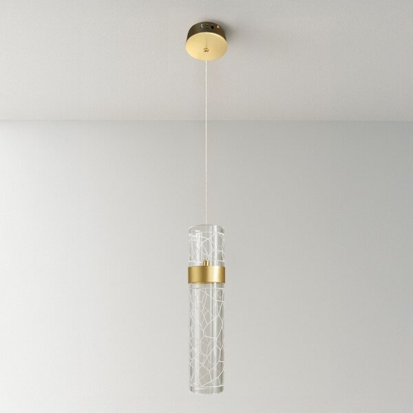 LED luster na lanku LAGOS LED/8W/230V zlatý
