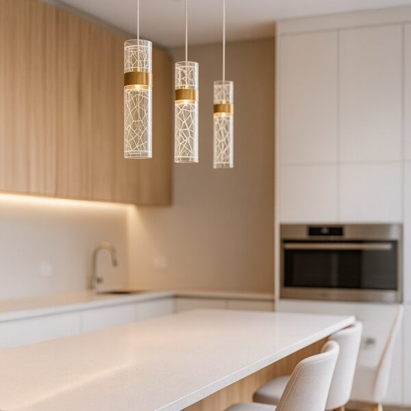 LED luster na lanku LAGOS LED/24W/230V zlatý
