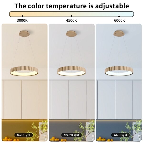 Brilagi - stmievateľný LED závesný luster FALCON MODERN LED/30W/230V 40 cm béžová s diaľkovým ovládačom