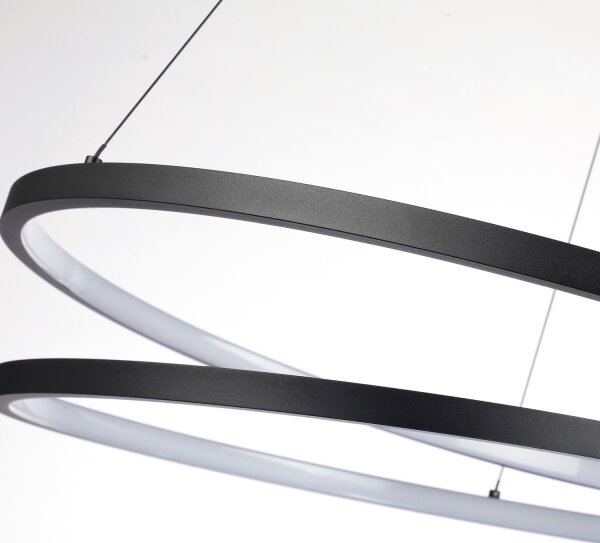 Brilagi-LED Stmievateľný luster na lanku TWISTER LED/75W/230V pr. 70 cm čierna +DO