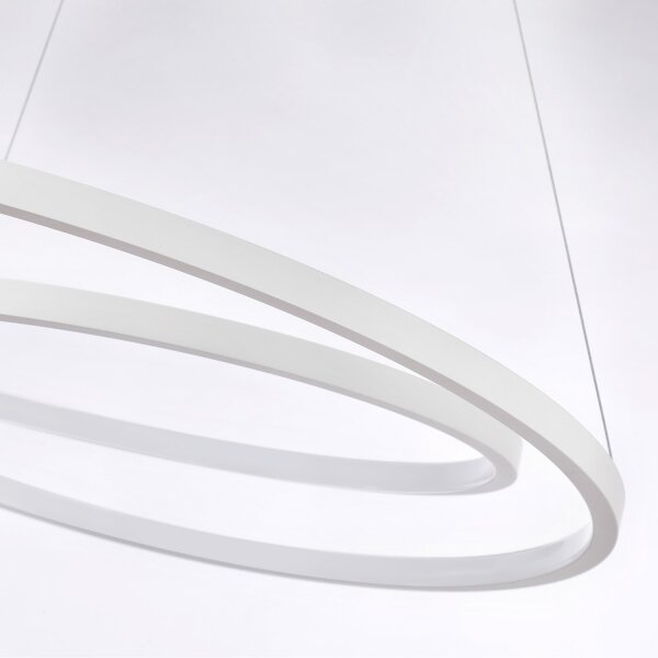 Brilagi-LED Stlmiteľný luster na lankách TWISTER LED/75W/230V pr. 70 cm biela + diaľkový ovládač
