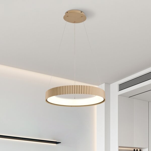Brilagi - stmievateľný LED závesný luster FALCON MODERN LED/30W/230V 40 cm béžová s diaľkovým ovládačom