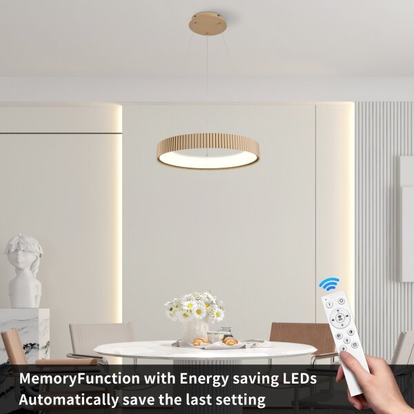 Brilagi - stmievateľný LED závesný luster FALCON MODERN LED/30W/230V 40 cm béžová s diaľkovým ovládačom