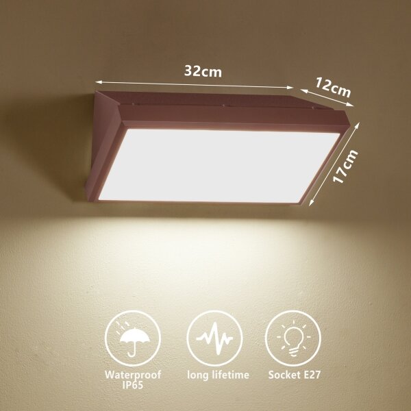 Brilagi - Vonkajšie nástenné svietidlo TRIANGLE 1xE27/60W/230V hnedé IP65
