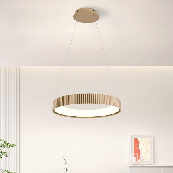 Brilagi - stmievateľný LED závesný luster FALCON MODERN LED/30W/230V 40 cm béžová s diaľkovým ovládačom