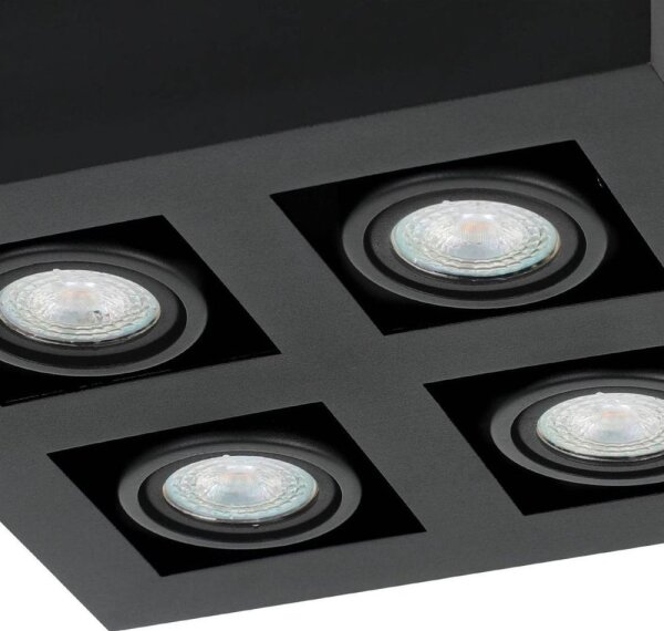 Eglo 31065 - LED bodové svietidlo MENDOZA 4xLED/4,7W/230V 3000K čierne
