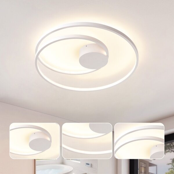 Brilagi - stmievateľné stropné svietidlo TWISTER LED/48W/230V priemer 50 cm biele + DO