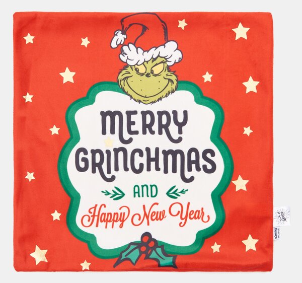 Sinsay - Obliečka na vankúš s vianočným motívom Grinch - červená