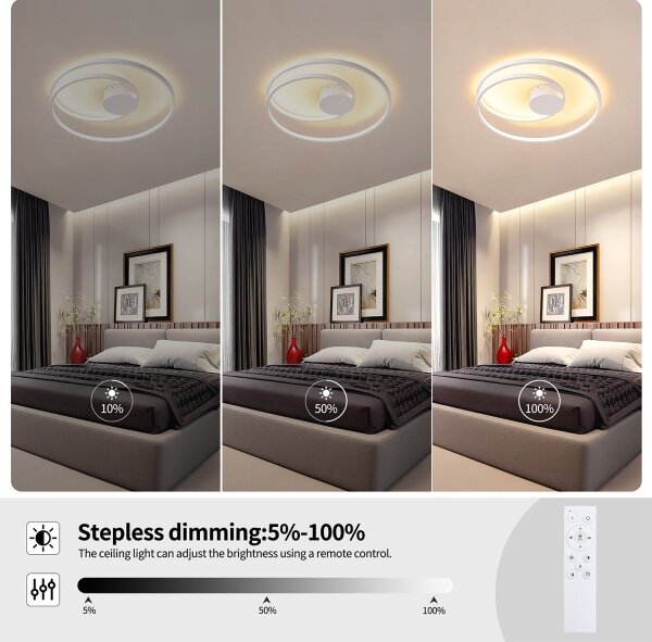 Brilagi - stmievateľné stropné svietidlo TWISTER LED/48W/230V priemer 50 cm biele + DO