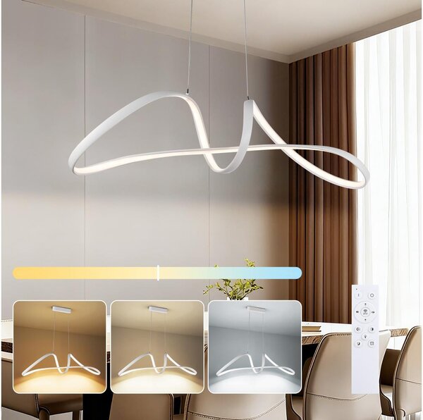 Brilagi-LED Stmievateľný luster na lanku TWISTER LED/60W/230V 3000-6000K biela+DO