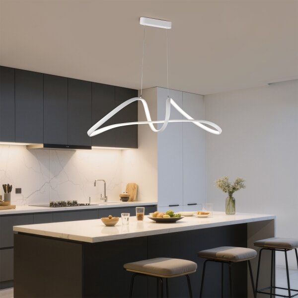 Brilagi-LED Stmievateľný luster na lanku TWISTER LED/60W/230V 3000-6000K biela+DO