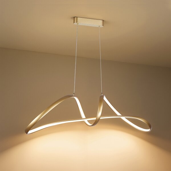 Brilagi-LED Stmievateľný luster na lanku TWISTER LED/60W/230V 3000-6000K zlatá+DO
