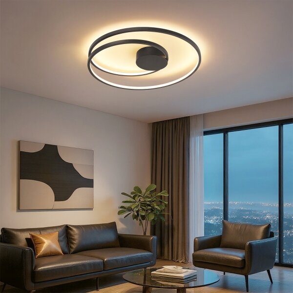 Brilagi- LED stmievateľné stropné svietidlo TWISTER LED/75W/230V pr. 70 cm čierna +DO