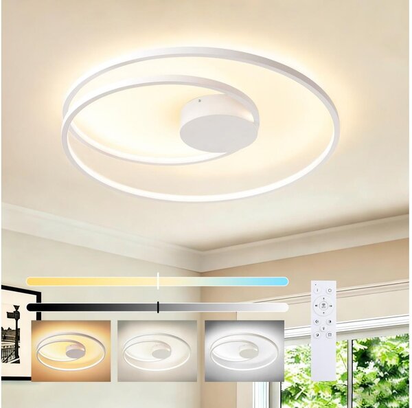 Brilagi- LED stmievateľné stropné svietidlo TWISTER LED/75W/230V pr. 70 cm biela + DO