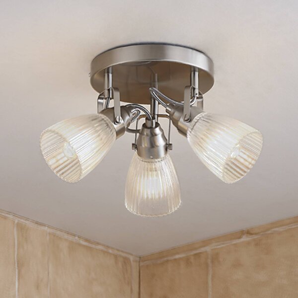 Kúpeľňové stropné svietidlo Kara G9 3-pl. okrúhle