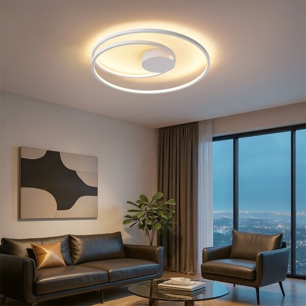 Brilagi- LED stmievateľné stropné svietidlo TWISTER LED/75W/230V pr. 70 cm biela + DO