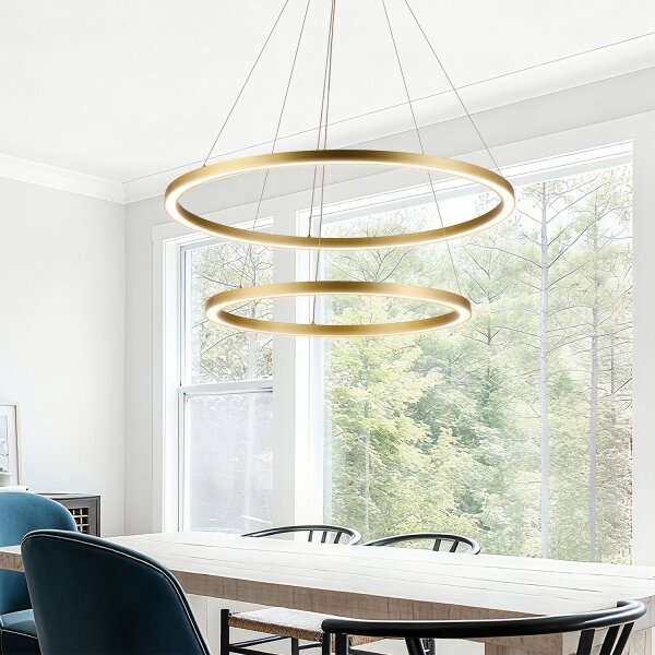 Brilagi - stmievateľný LED závesný luster na lanku PORTOFINO LED/98W/230V pr. 80 cm zlatý +DO