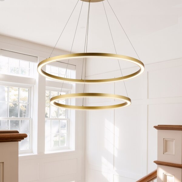 Brilagi - stmievateľný LED závesný luster na lanku PORTOFINO LED/98W/230V pr. 80 cm zlatý +DO