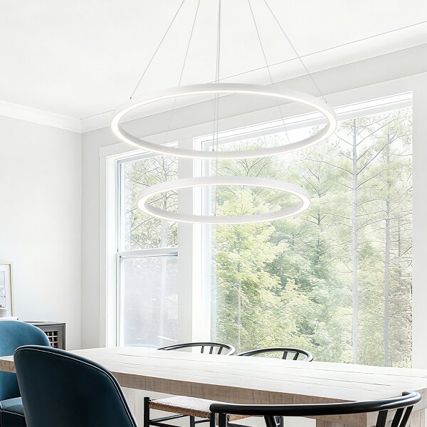 Brilagi - LED stmievateľný luster na lanku PORTOFINO LED/98W/230V pr. 80 cm biela +DO