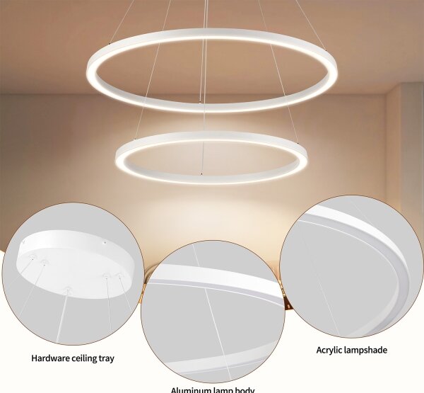 Brilagi - LED stmievateľný luster na lanku PORTOFINO LED/98W/230V pr. 80 cm biela +DO