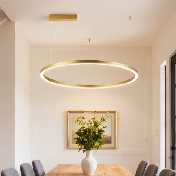 Brilagi - stmievateľný LED luster na lanku PORTOFINO LED/60W/230V, priemer 80 cm, zlatý +DO