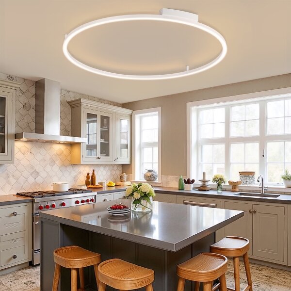 Brilagi - LED stmievateľné svietidlo PORTOFINO LED/85W/230V pr. 120 cm biela + diaľkové ovládanie
