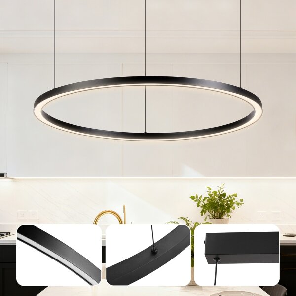 Brilagi - LED stmievateľný luster na lankách PORTOFINO LED/60W/230V pr. 80 cm čierna +DO
