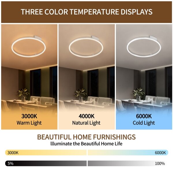 Brilagi - LED stmievateľné svietidlo PORTOFINO LED/60W/230V pr. 80 cm strieborné +DO