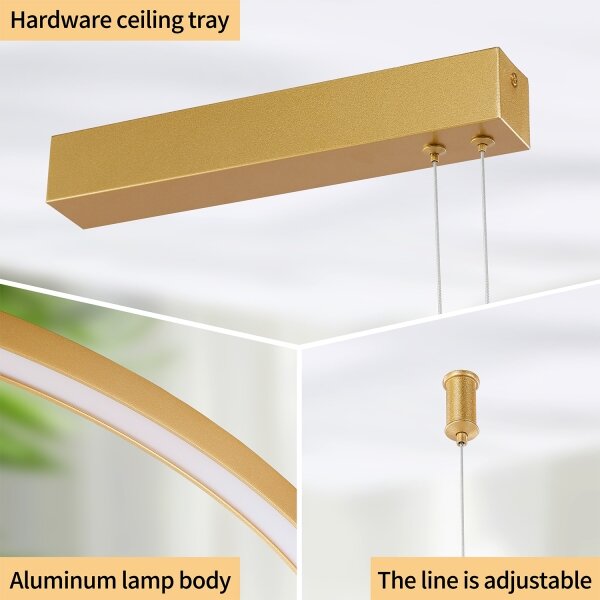 Brilagi - LED stmievateľný luster na lanku PORTOFINO LED/98W/230V zlatý +DO