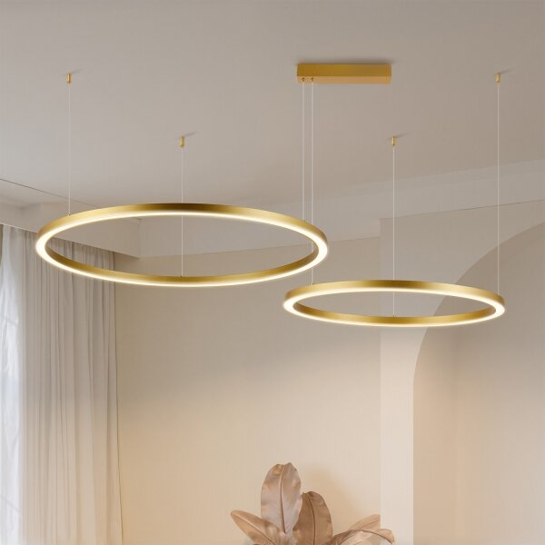 Brilagi - LED stmievateľný luster na lanku PORTOFINO LED/98W/230V zlatý +DO
